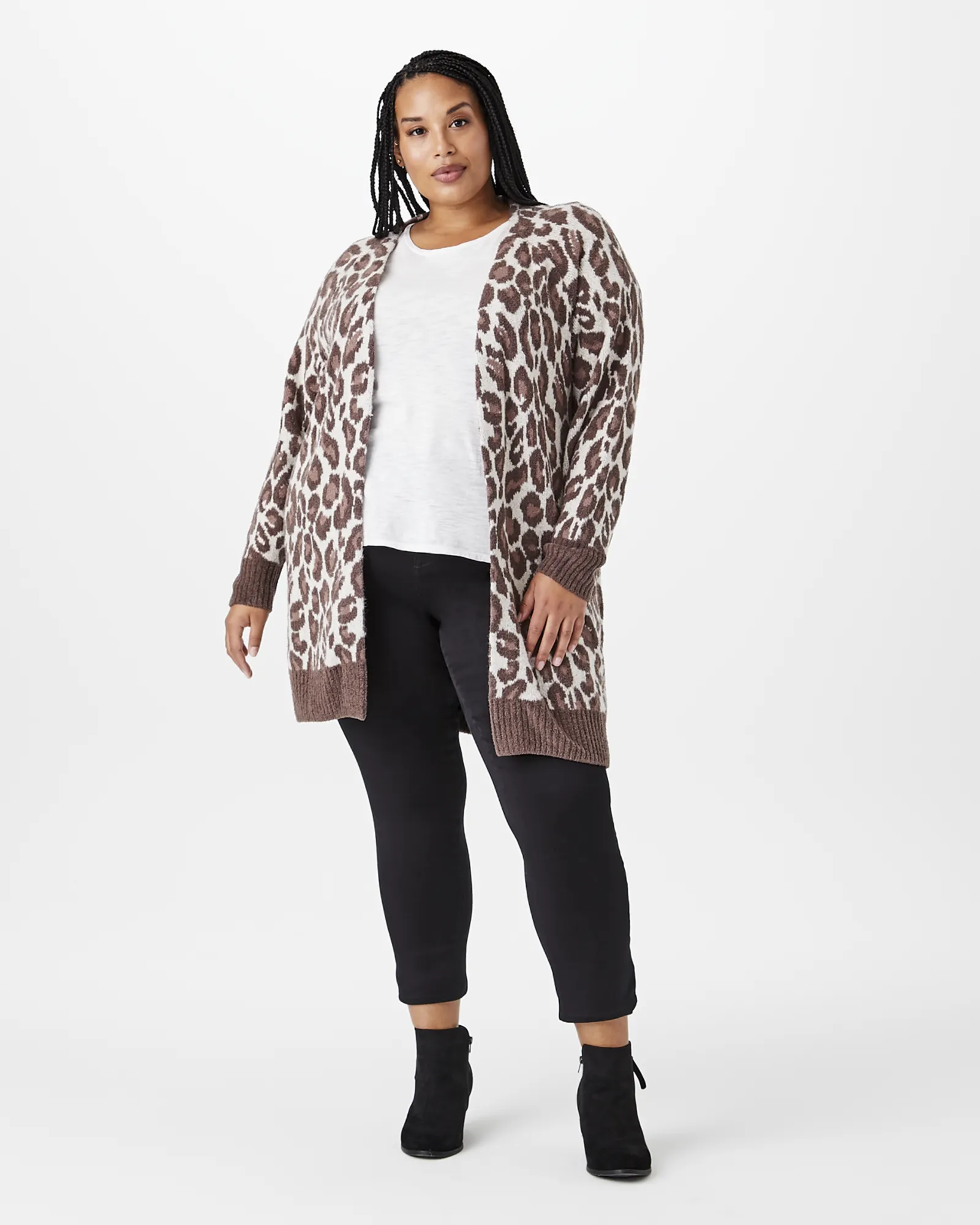 Bella Animal Print Cardigan | Brown / Tan