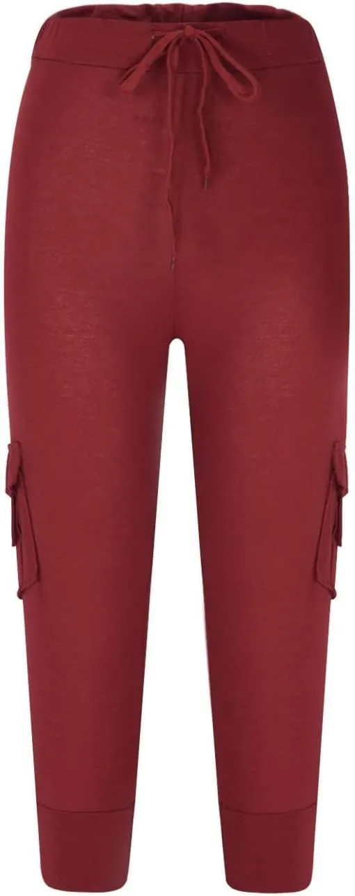 Capri Pants for Women Trendy High Waisted Knee Length Bermuda Shorts Lightweight Quick Dry Summer Cropped Ankle Pant