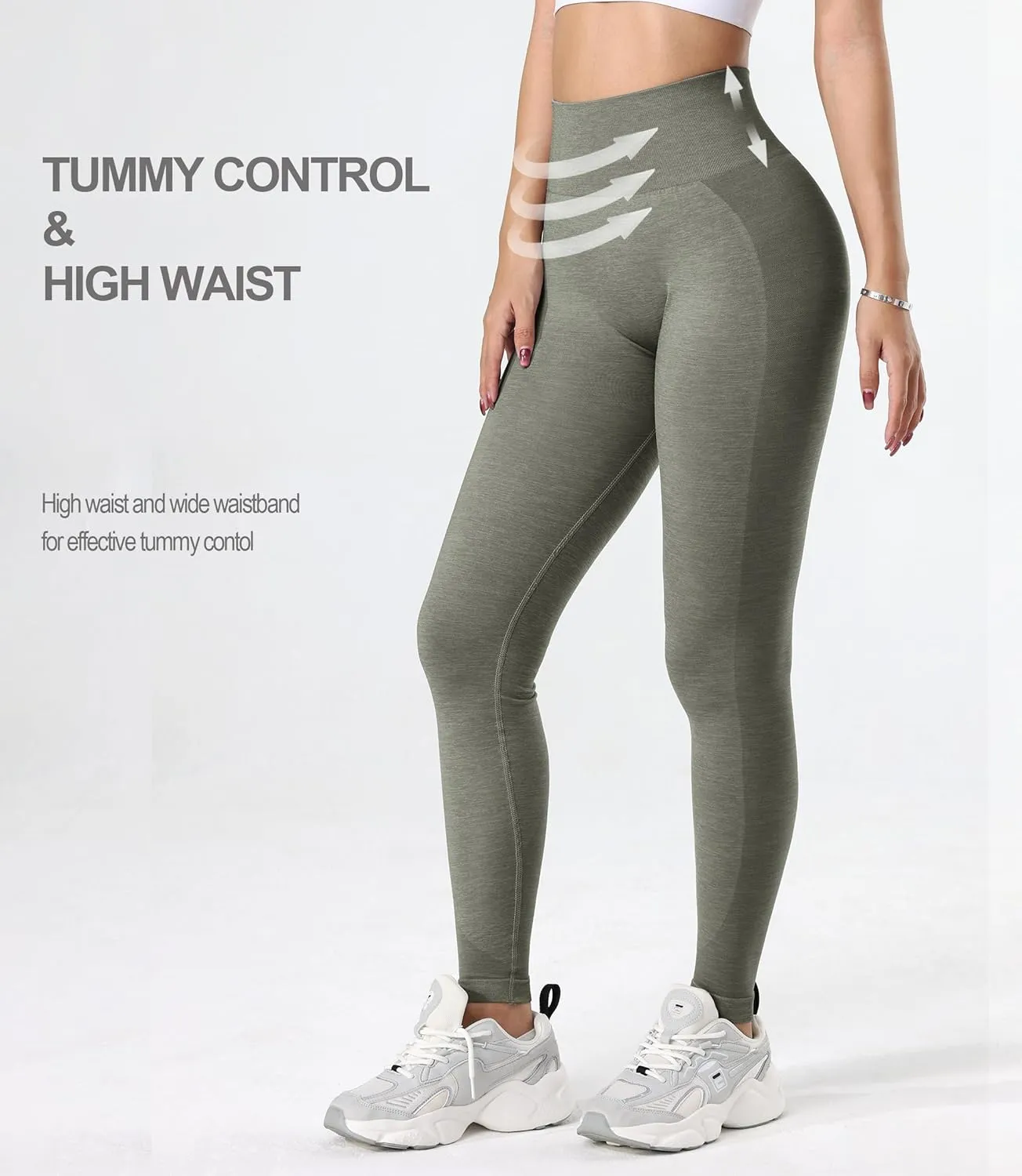 GILLYA Women's Scrunch Butt Lifting Leggings Seamless Tie Dye Workout Leggings Gym High Waisted Booty Lift Pants