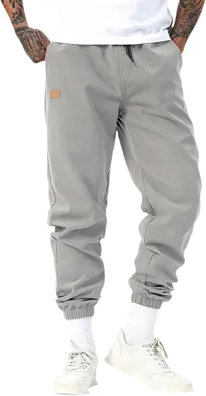 lcyhony Joggers for Men Relaxed fit Elastic Waist Drawstring Casual Golf Pants Summer Breathable Workout Pants with Pockets