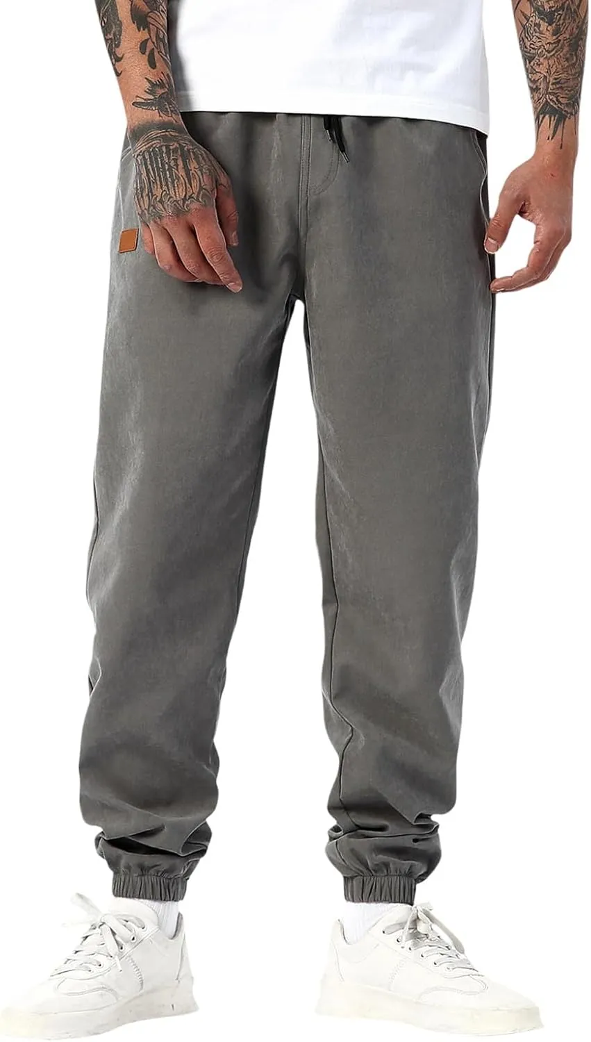 lcyhony Joggers for Men Relaxed fit Elastic Waist Drawstring Casual Golf Pants Summer Breathable Workout Pants with Pockets