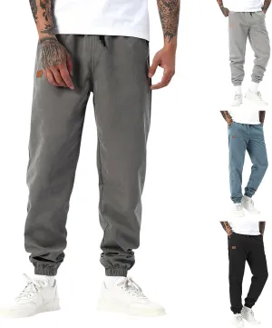 lcyhony Joggers for Men Relaxed fit Elastic Waist Drawstring Casual Golf Pants Summer Breathable Workout Pants with Pockets