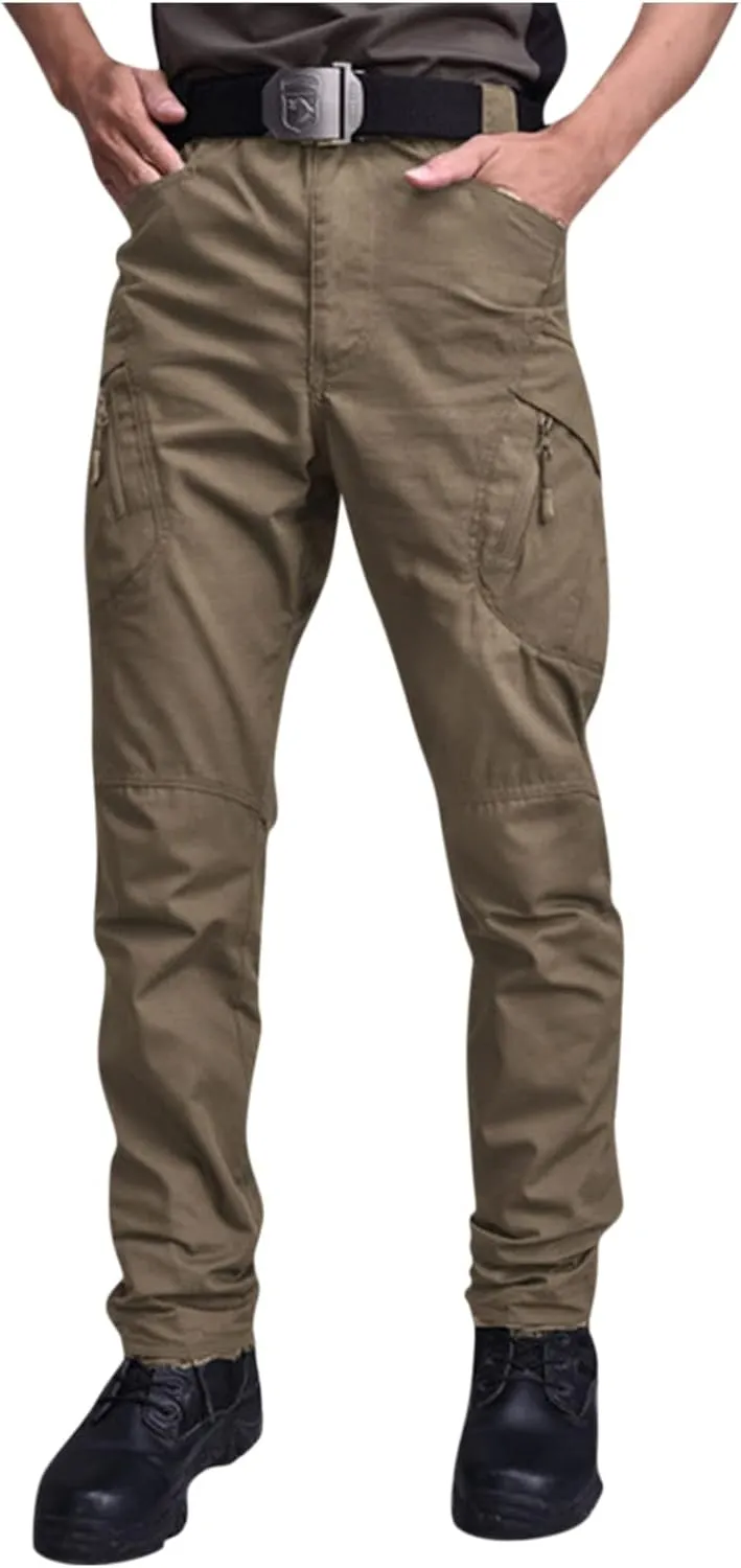 Men Tactical Cargo Pants Multi Pockets Military Camouflage Pants Wear-Resistant Training Pants Hiking Trousers