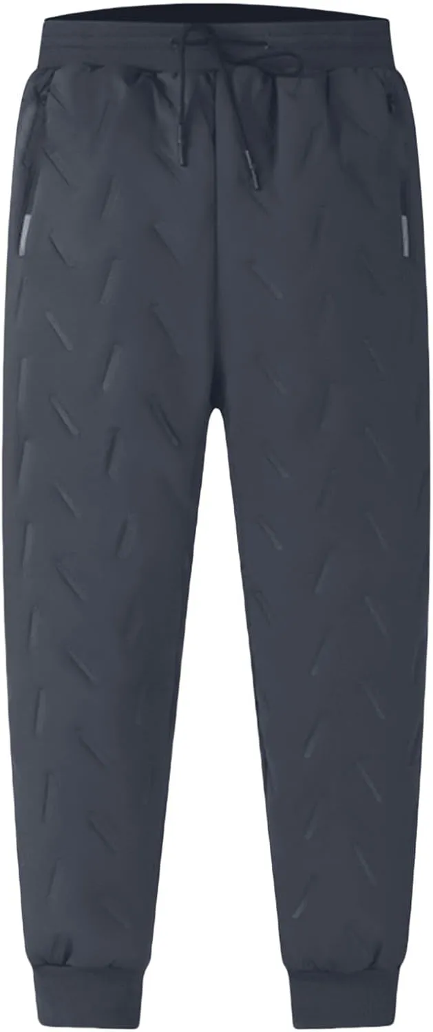 Men's 2024 Trendy Sherpa Joggers Winter Athletic Warm Fleece Lined Track Sweatpants Thermal Hiking Workout Running