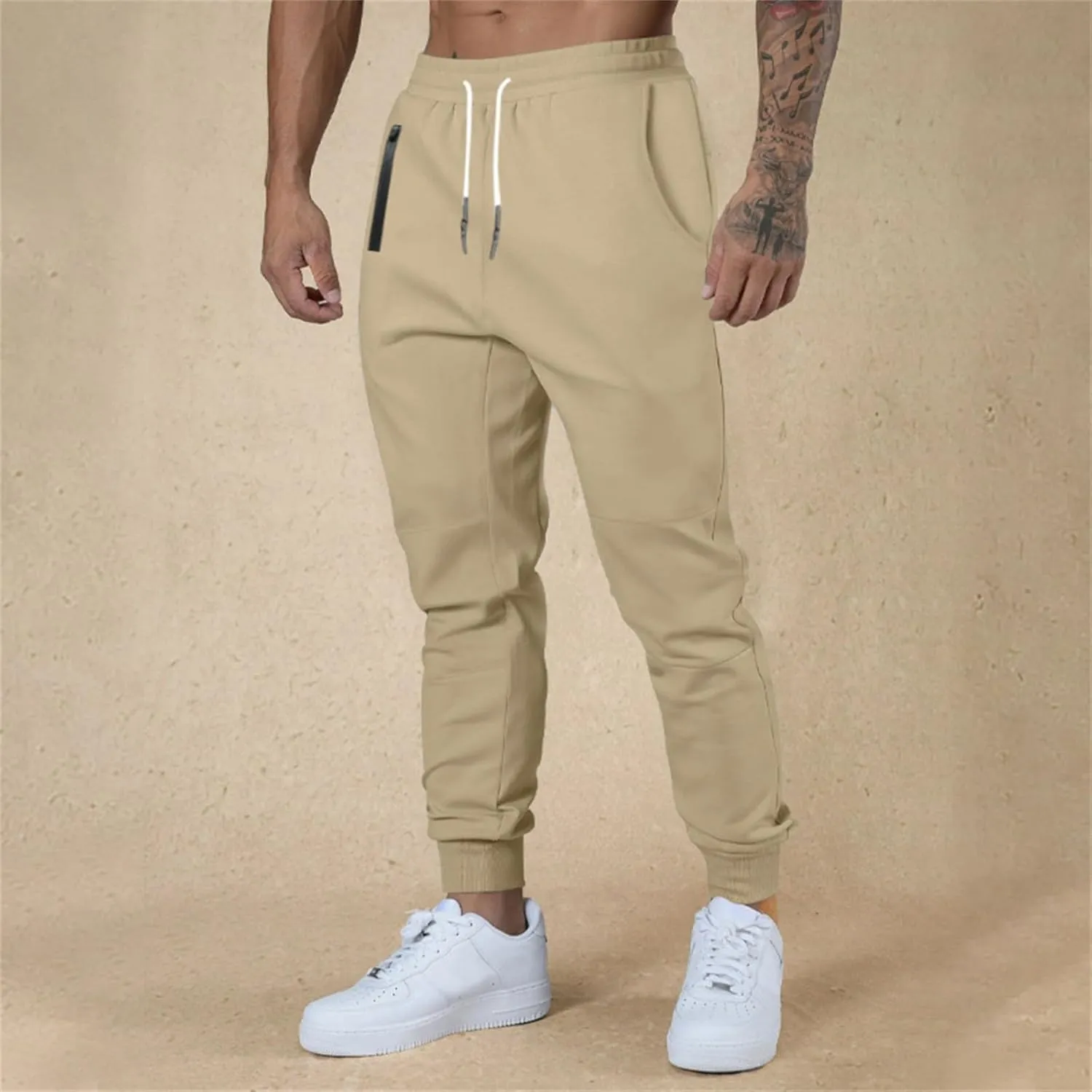 Mens Baggy Long Sweat Pants Mens Cargo Sweatpants Athletic Jogger Pant Drawstring Waist Going Out Casual Pants