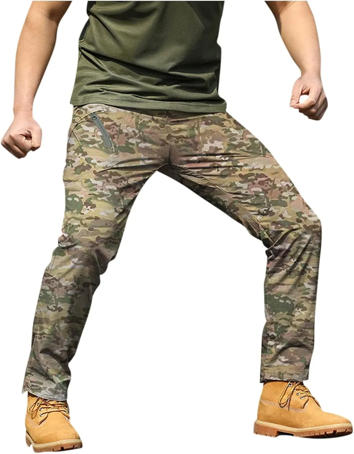 Mens Cargo Pants Casual Tactical Joggers Athletic Pant Loose Straight Trousers Sweatpants for Men Outdoor Apparel