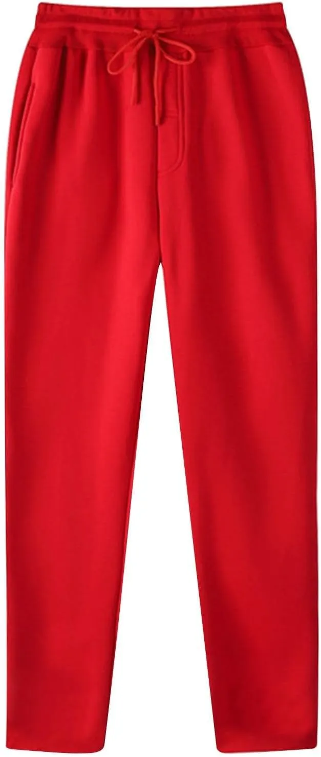 Men's Casual Sweatpants Elastic Waist Drawstring Sweatpants Baggy Jogger with Pockets Workout Trouser Work Pants