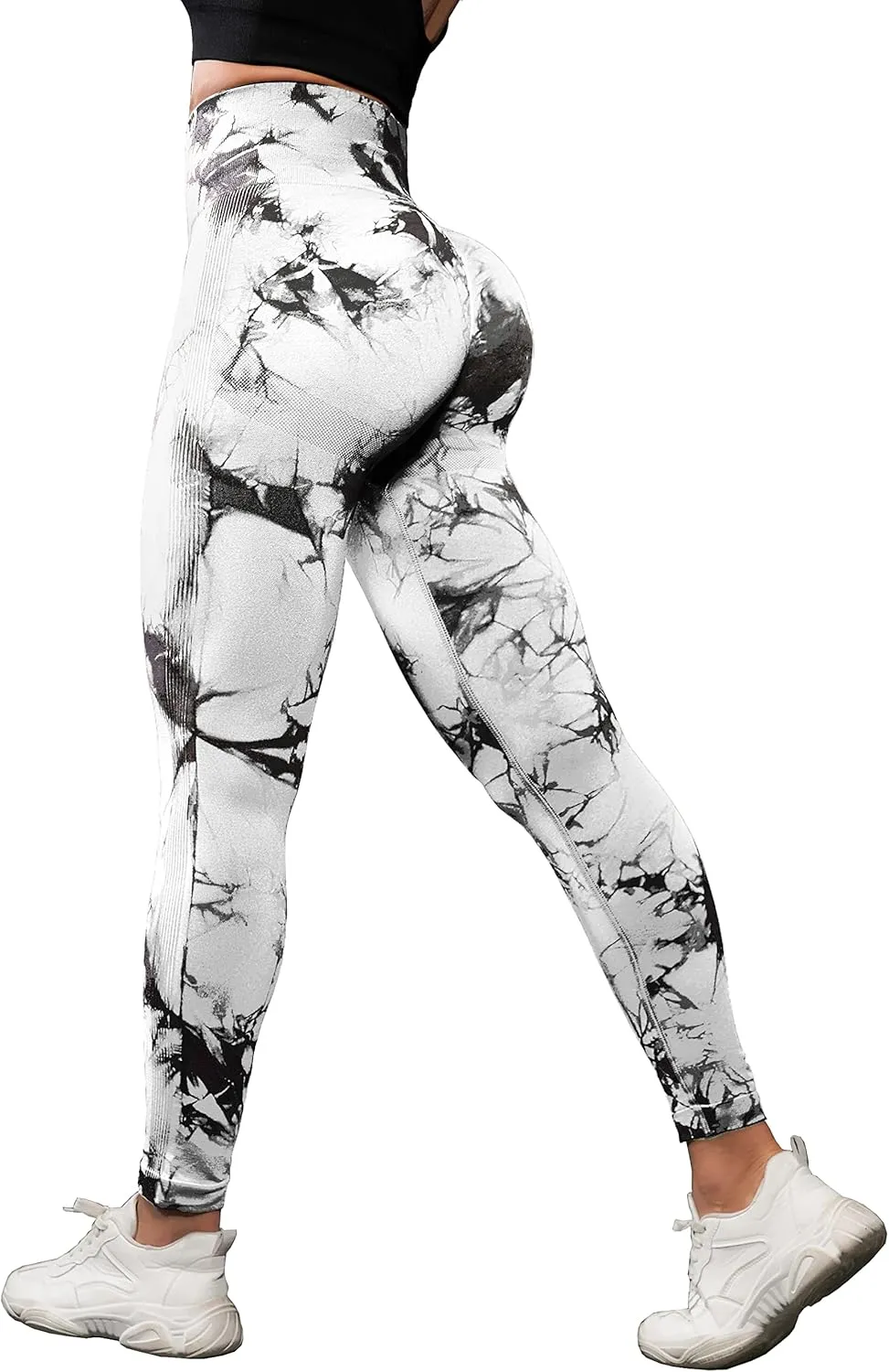 OVESPORT 3 Pack Tie Dye Seamless High Waisted Workout Leggings for Women Scrunch Butt Lifting Yoga Gym Athletic Pants