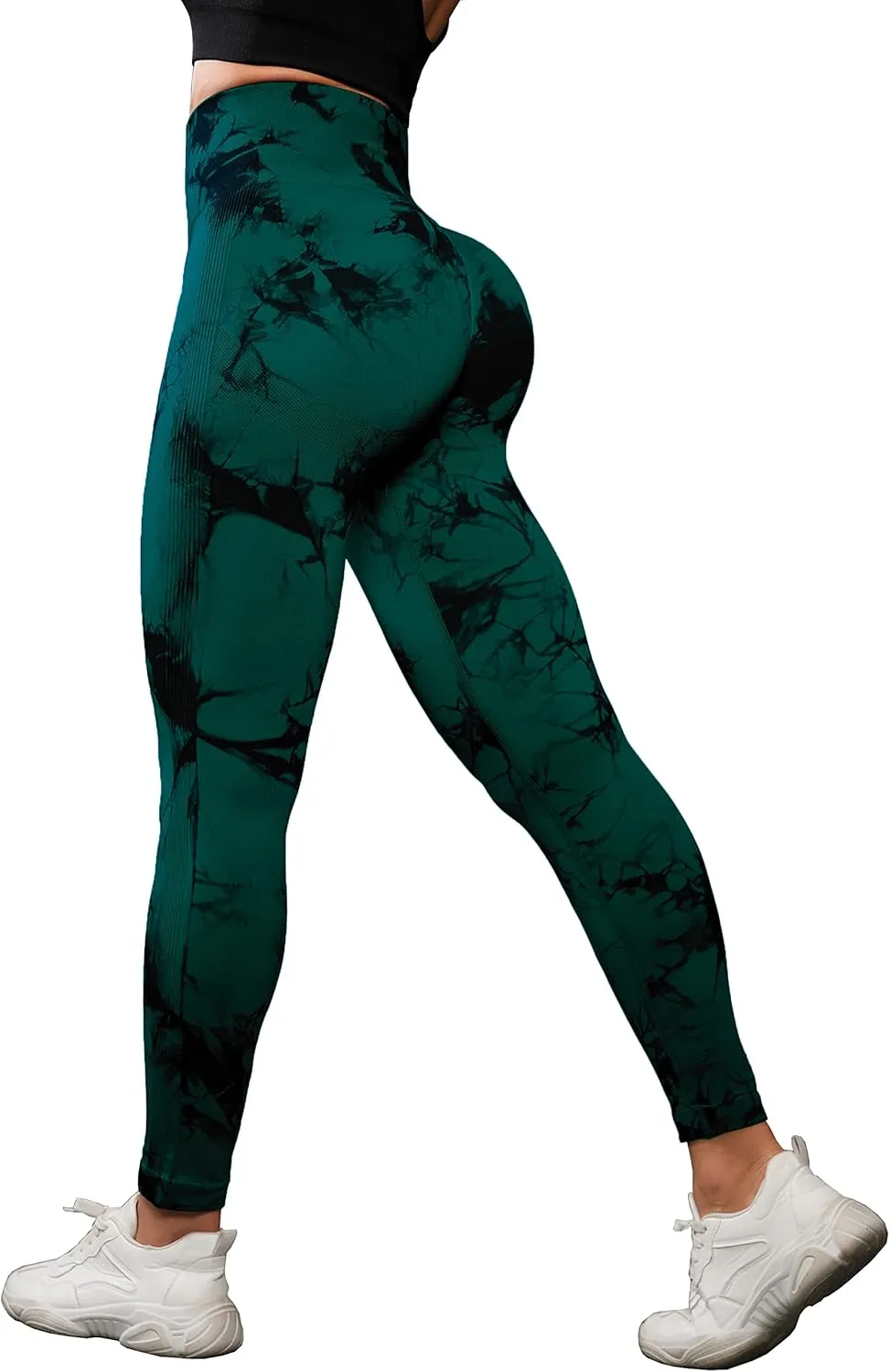 OVESPORT 3 Pack Tie Dye Seamless High Waisted Workout Leggings for Women Scrunch Butt Lifting Yoga Gym Athletic Pants