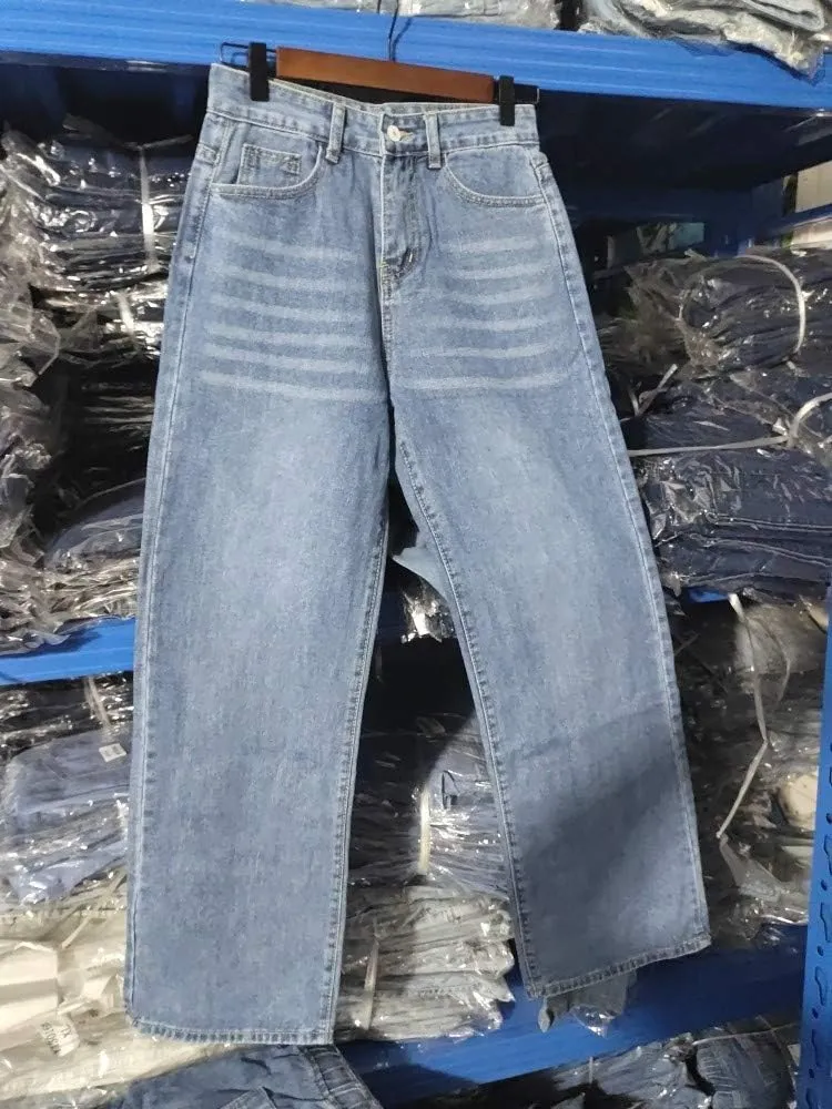 Pants Sweatpant Jeans for Women Baggy Petite Low Rise Straight Leg Jeans for Women Wide Leg Womens Streetwear Pants Casual