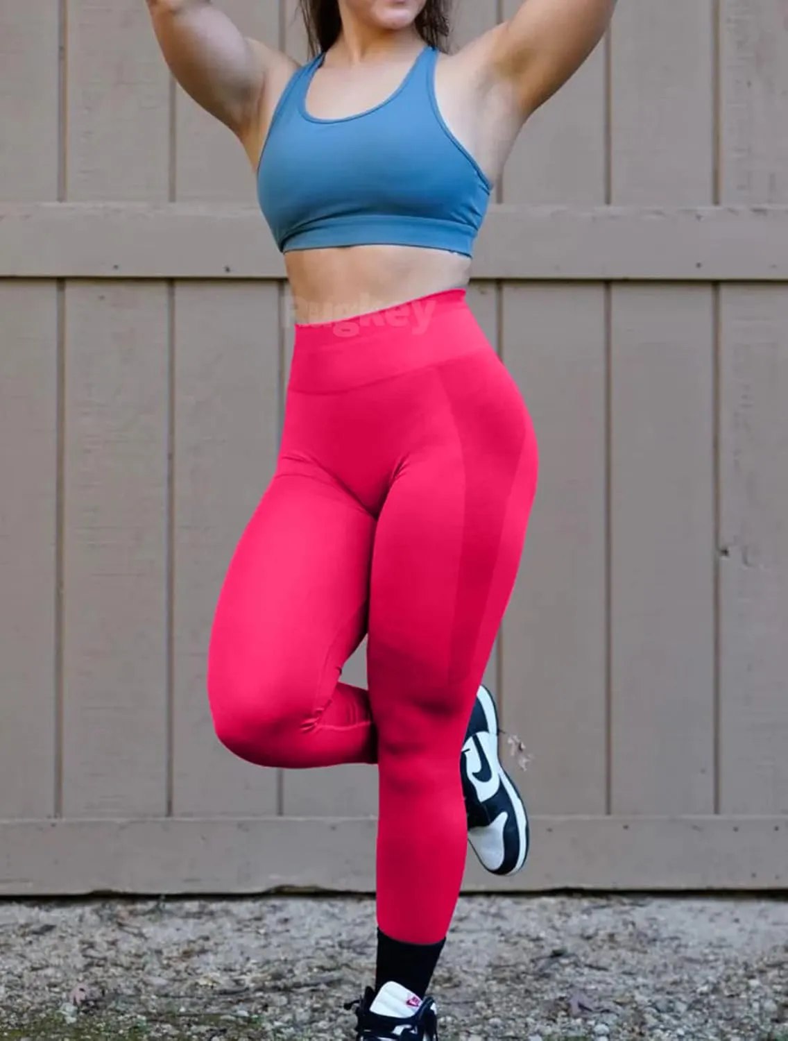 Rugkey Women's Scrunch Seamless Leggings High Waist Yoga Pants Workout Butt Lifting Booty Tights