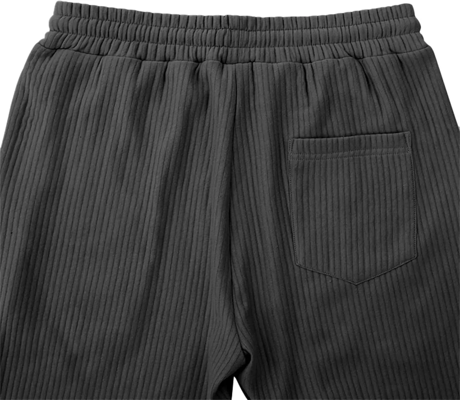 Straight Legs Pants for Men Waffle Drawstring Casual Loose Classic Stylish Pants Elastic Waist Beach Outdoor Trousers