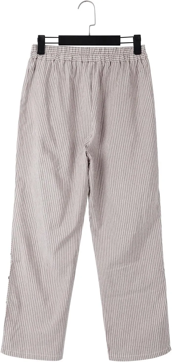 Summer Capri Pants for Women 2025 Texture Cotton Linen Casual Pants Linen Lounge Beach Summer Capri for