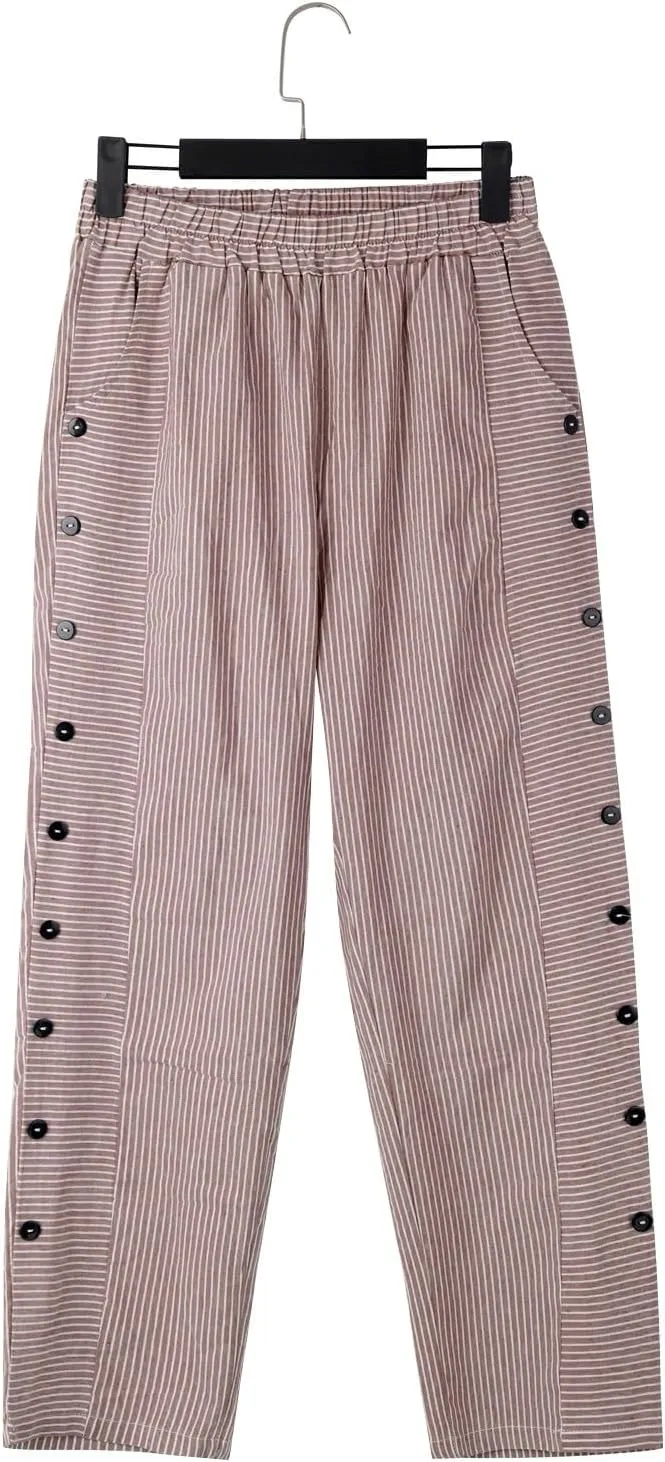 Summer Capri Pants for Women 2025 Texture Cotton Linen Casual Pants Linen Lounge Beach Summer Capri for