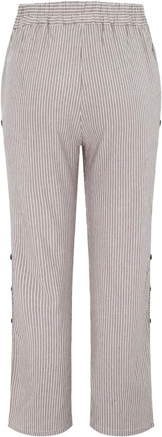 Summer Capri Pants for Women 2025 Texture Cotton Linen Casual Pants Linen Lounge Beach Summer Capri for