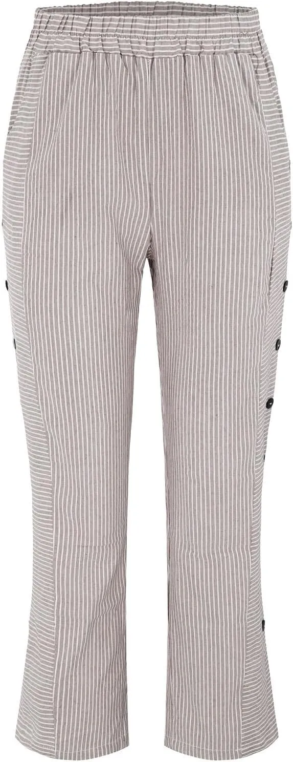 Summer Capri Pants for Women 2025 Texture Cotton Linen Casual Pants Linen Lounge Beach Summer Capri for