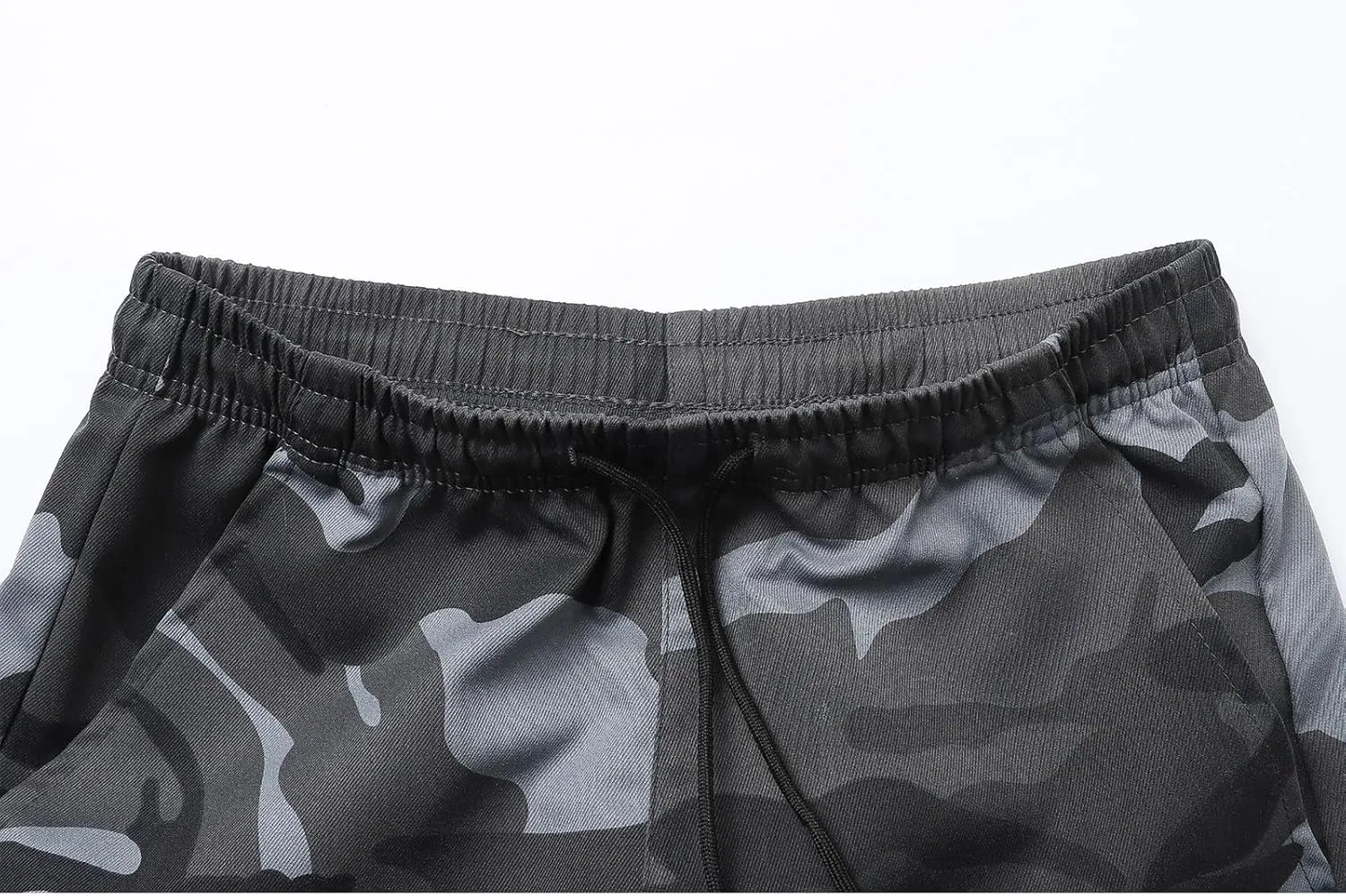 Tactical Camo Cargo Pants for Men Drawstring Elastic Waist Casual Loose Trendy Comfy Sweatpants Travel Training Pants