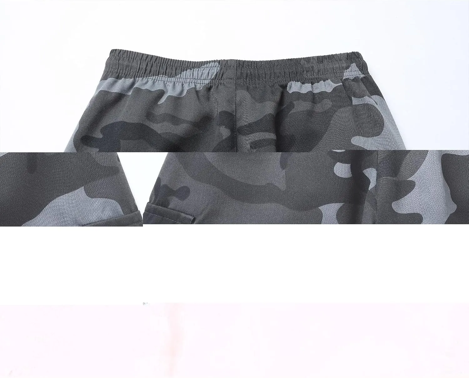 Tactical Camo Cargo Pants for Men Drawstring Elastic Waist Casual Loose Trendy Comfy Sweatpants Travel Training Pants