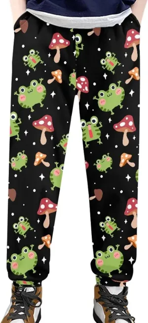 Teen Boys Sweatpants Girls Sweatpants Sport Gym Kids Trackpants with Pockets Casual Workout Pants Size 4-15 Years