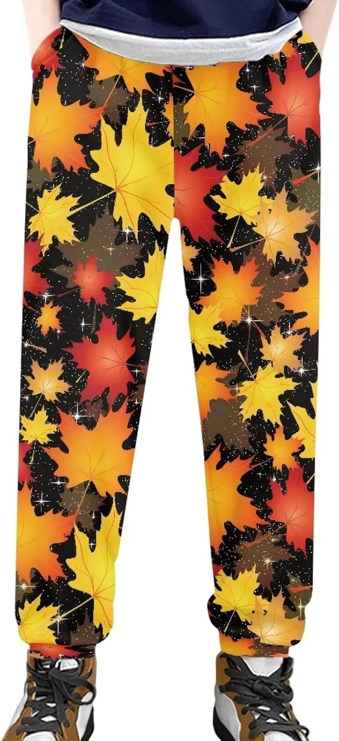 Teen Boys Sweatpants Girls Sweatpants Sport Gym Kids Trackpants with Pockets Casual Workout Pants Size 4-15 Years