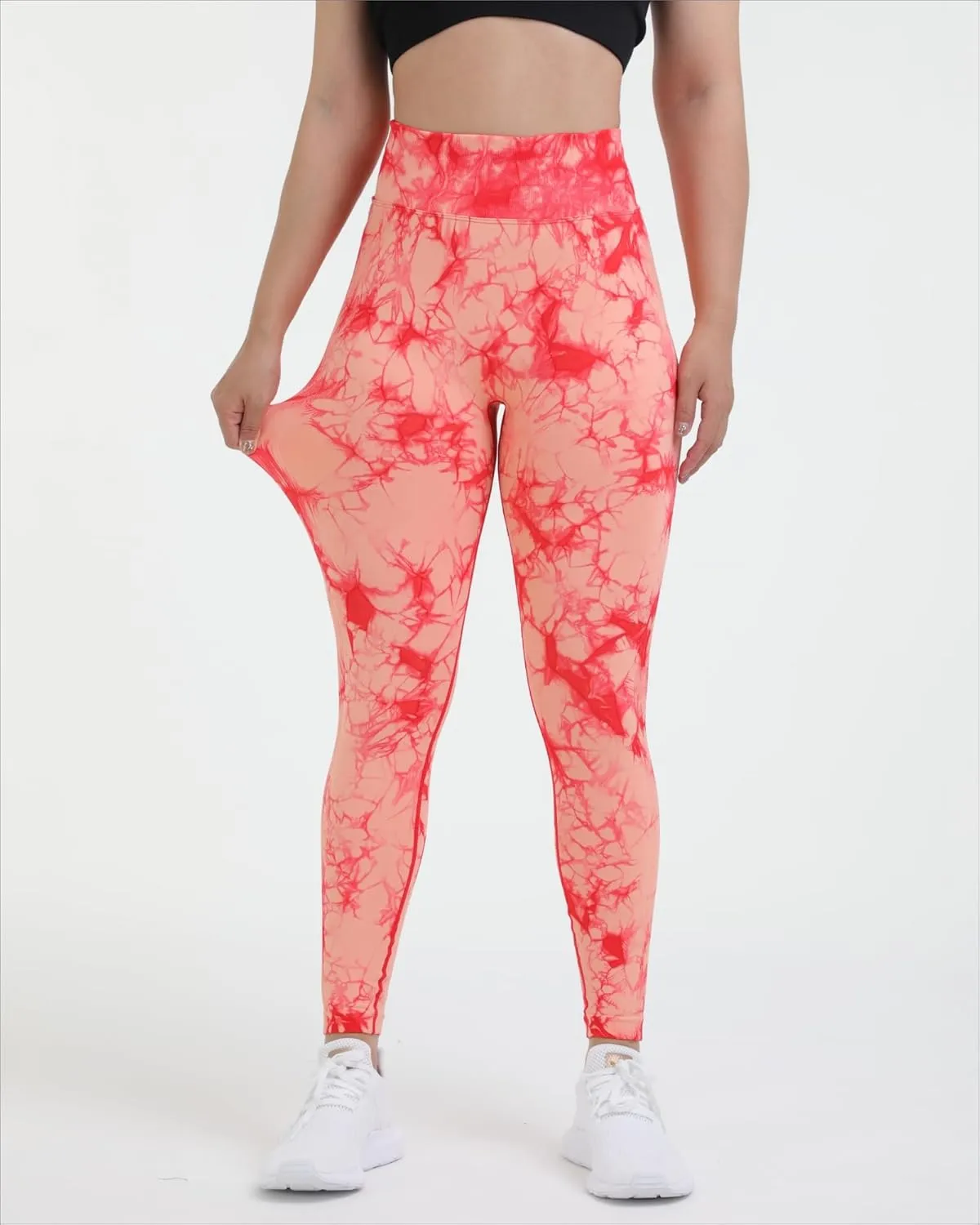 Tie-dye Workout Leggings for Women High Waist Seamless Scrunch Butt Lifting Gym Yoga Pants Elastic Tights
