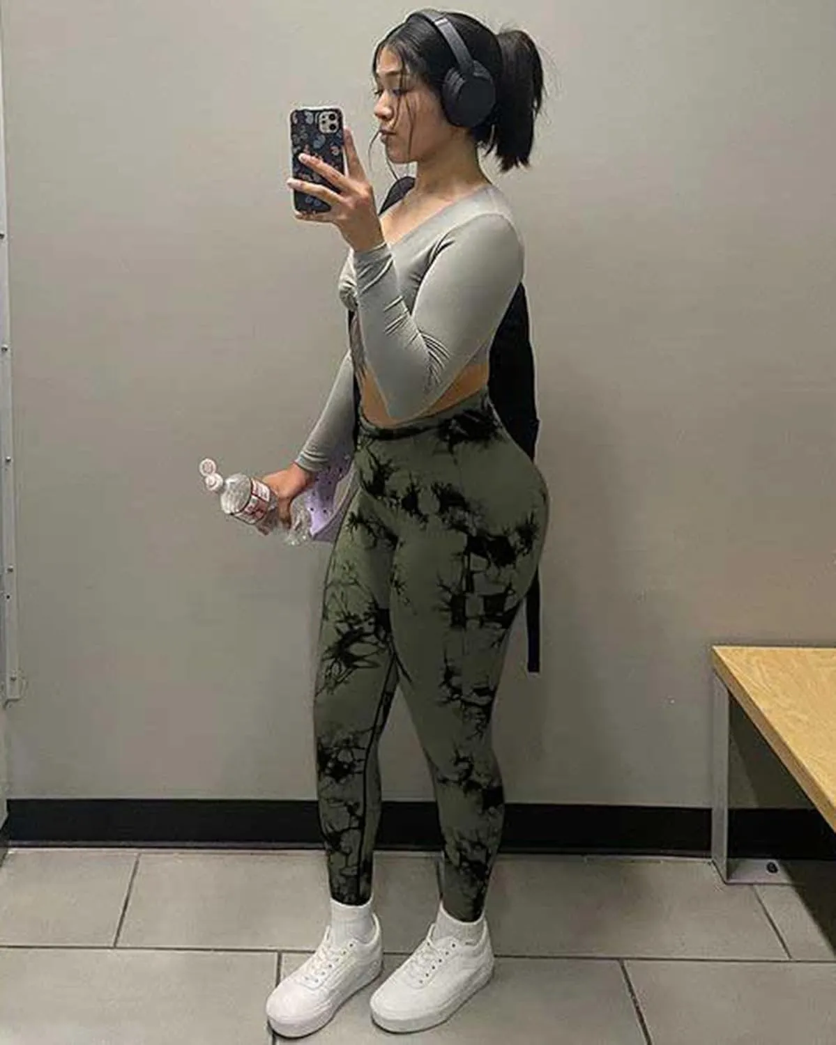 Tie-dye Workout Leggings for Women High Waist Seamless Scrunch Butt Lifting Gym Yoga Pants Elastic Tights