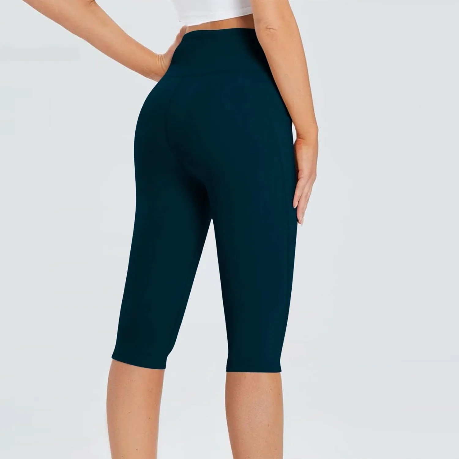 Wide Leg Yoga Capris Pants for Women High Waist Loose Comfy Running Hiking Gym Athletic Pants Joggers Lounge Crop