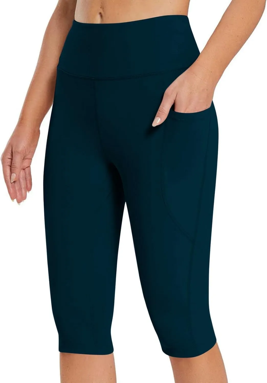 Wide Leg Yoga Capris Pants for Women High Waist Loose Comfy Running Hiking Gym Athletic Pants Joggers Lounge Crop