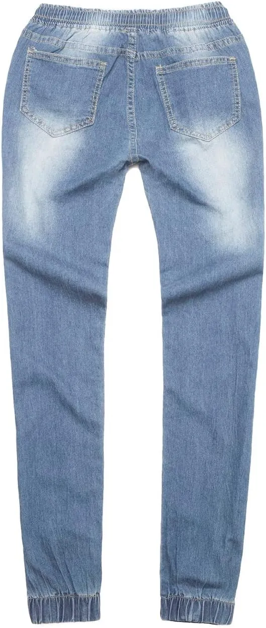 Women's High Waisted Jeans for Women Distressed Ripped Jeans Slim Fit Butt Lifting Skinny Stretch Jeans Denim Pants