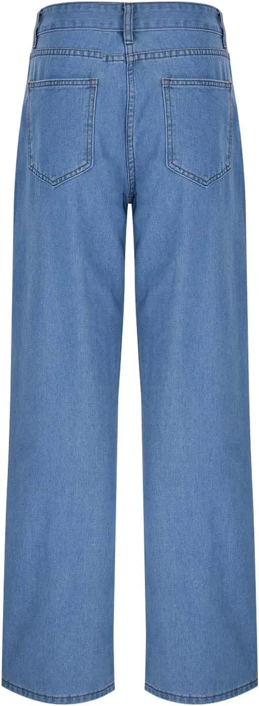 Womens Jeans Hig Waisted Straight Leg Loose Stretchy Lightweight Tummy Control Trendy Jeans for Women 2024
