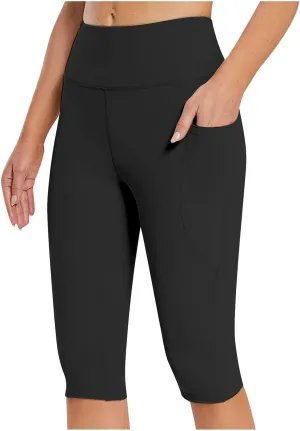 Women's Wide Leg Yoga Capris Pants High Waist Plus Size Running Hiking Gym Athletic Pants Joggers Lounge Crop