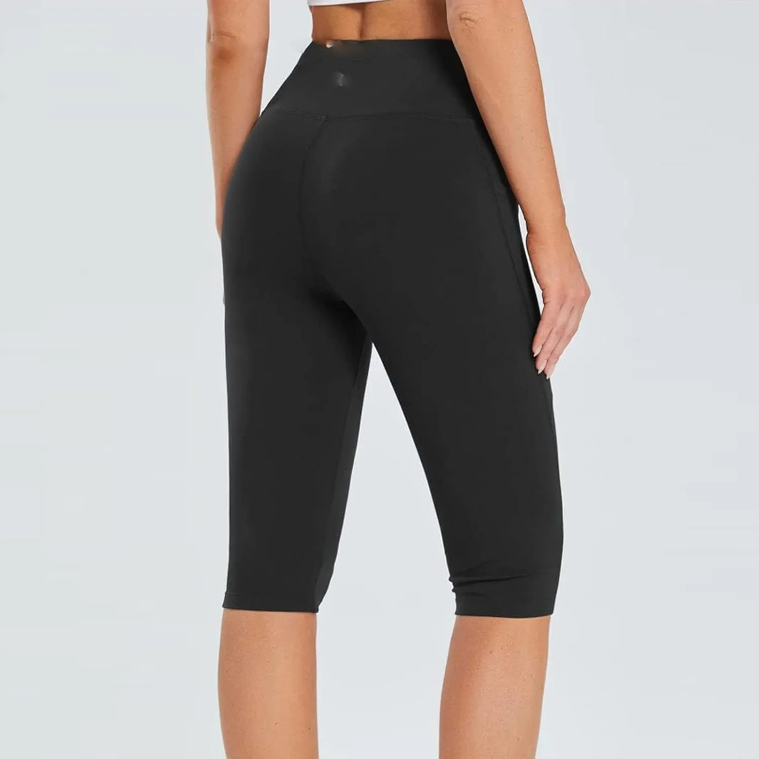 Women's Wide Leg Yoga Capris Pants High Waist Plus Size Running Hiking Gym Athletic Pants Joggers Lounge Crop